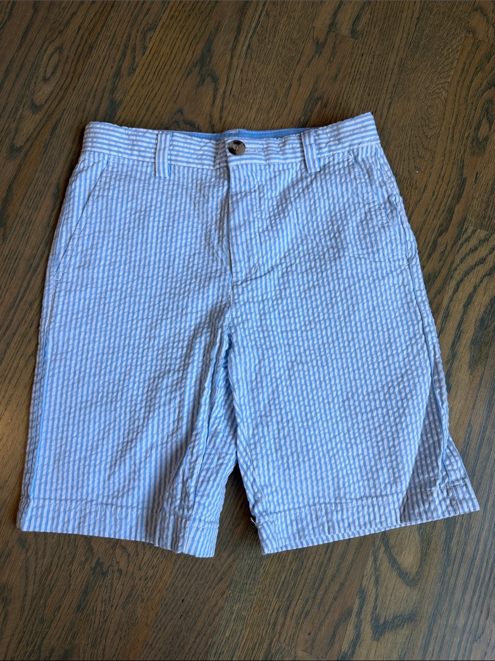 Vineyard Vines Light Blue and White Seersucker Kids Shorts